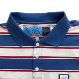 city polo, red, white and blue