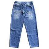 baggy jeans, washed blue