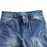 baggy jeans, washed blue