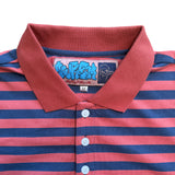 city polo, salmon pink and blue